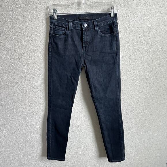 J Brand 835 Crop Skinny Jeans Women's 25 Low Rise Dark Wash Cotton Blend - Picture 1 of 8